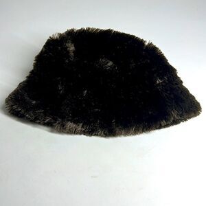 Kenneth Cole Faux Fur Bucket Hat Excellent Condition Brown